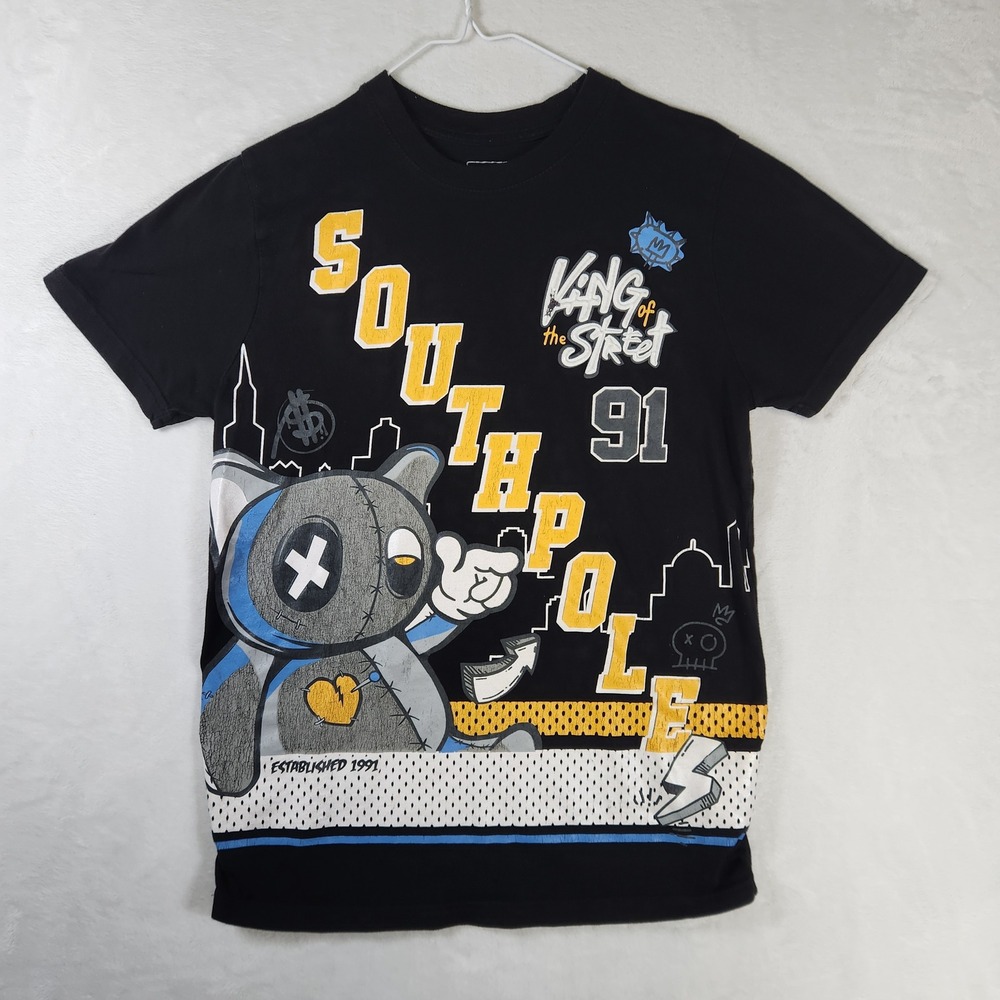 Southpole King of the Street 91 Graphic T-Shirt‎ Mens Small Black Short Sleeve